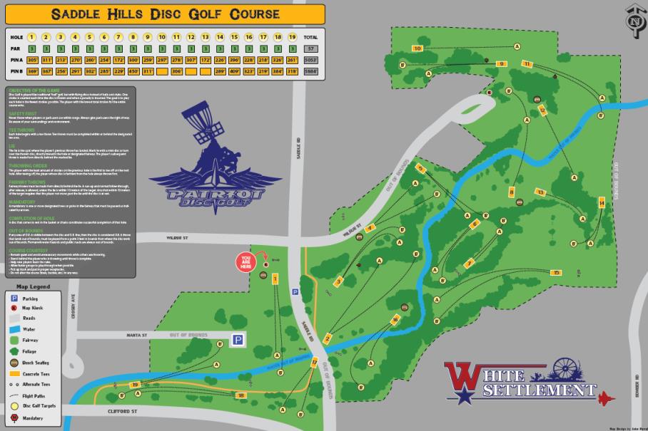 Saddle Hills Disc Golf Course Map (JPG)