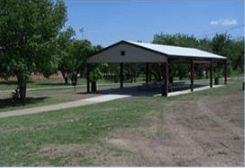 Covered park pavilion