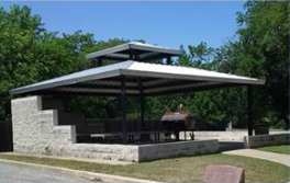 Park pavilion with grill