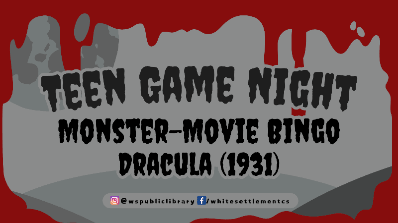 Teen Game Night 10.7.24 Monster Movie Bingo
