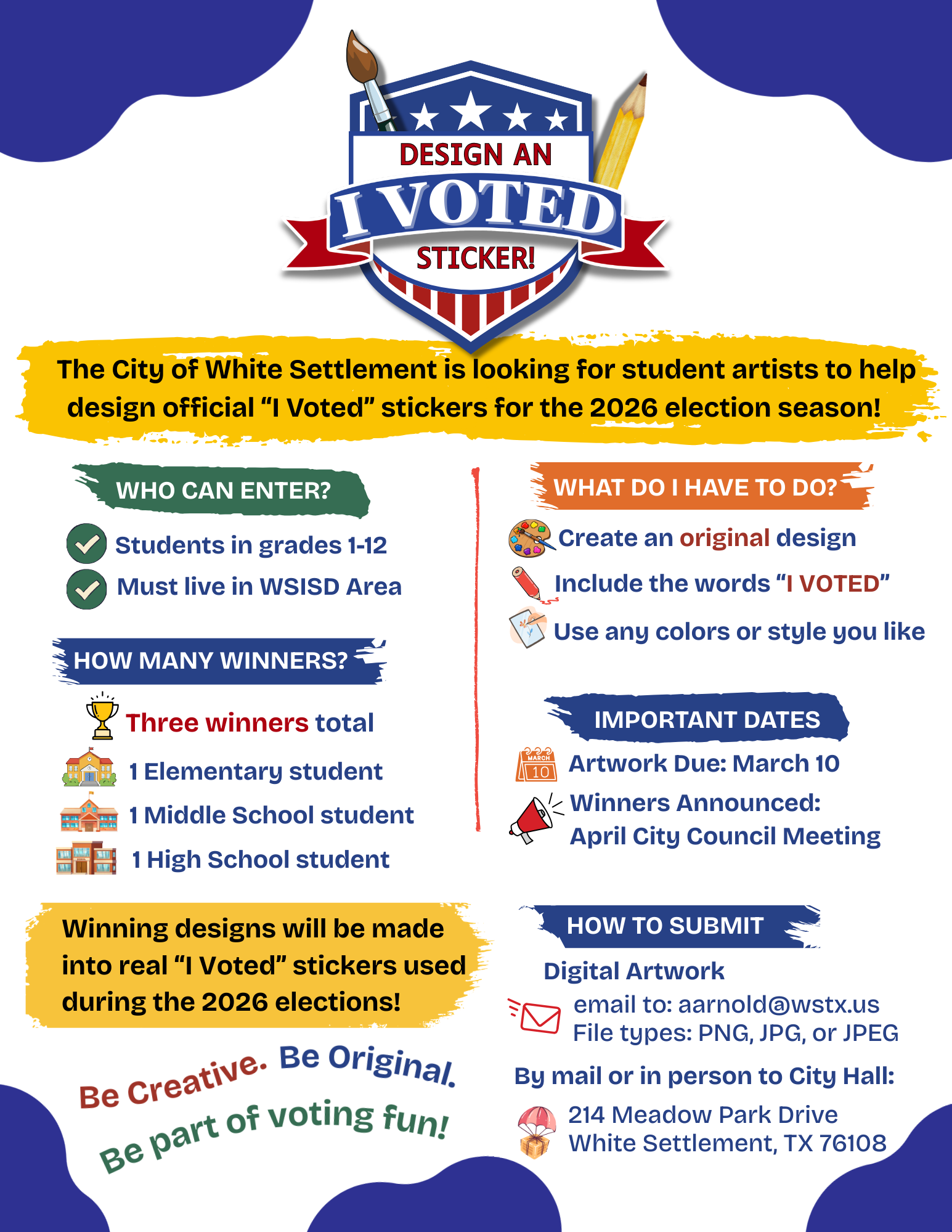 I Voted Sticker Contest