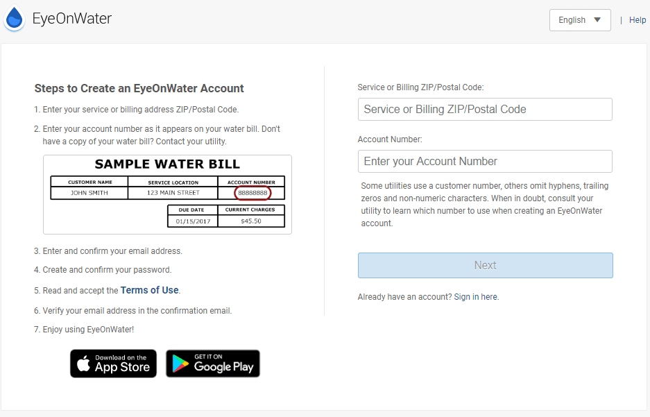 sign up instructions