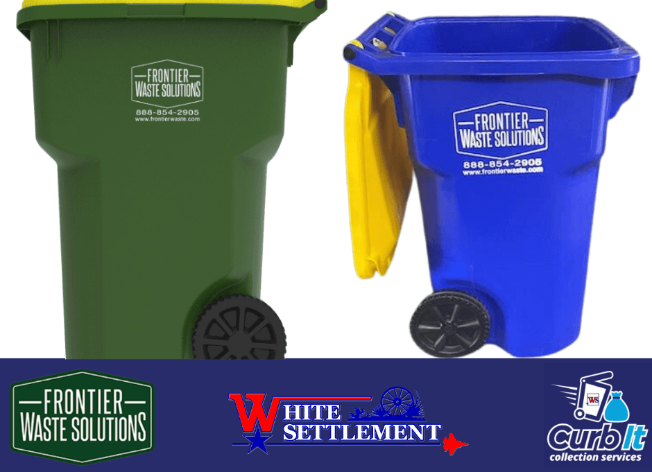 trash cart and recycling cart
