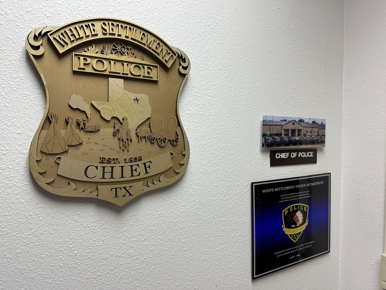 Chiefs Office Badge Graphic on Wall