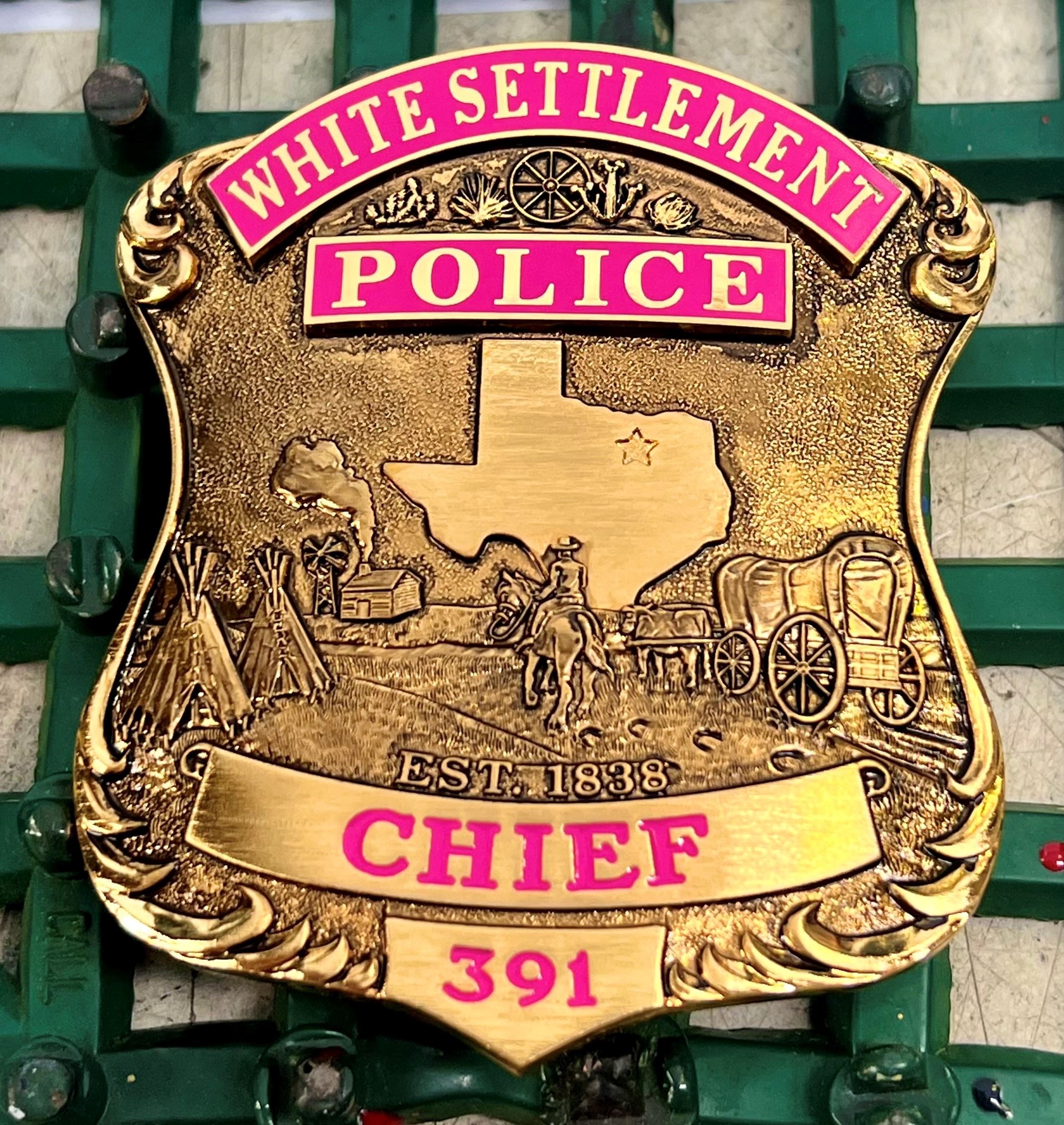 Police Chief Breast Cancer Awareness Badge