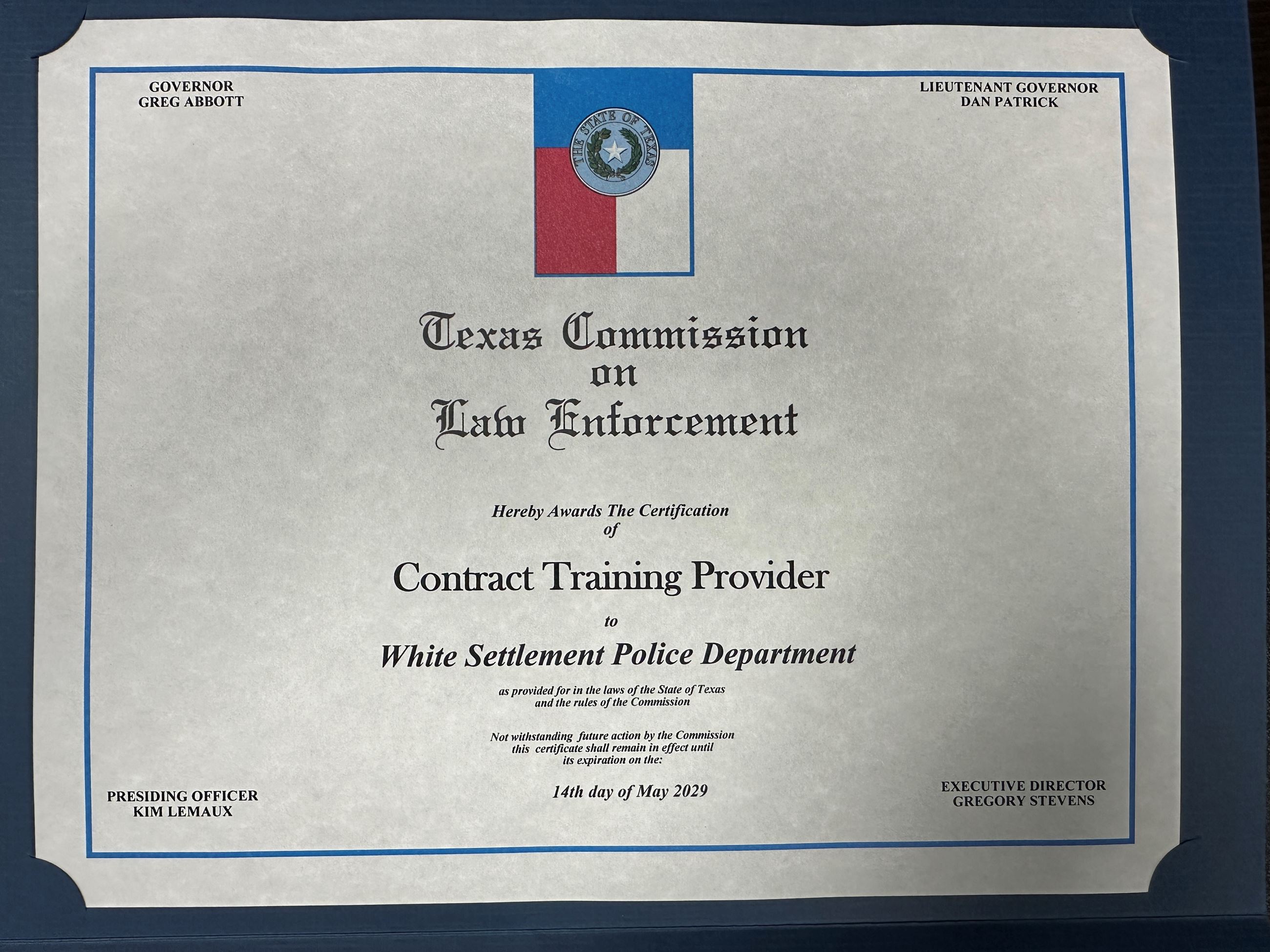 TCOLE Contract Training Provider